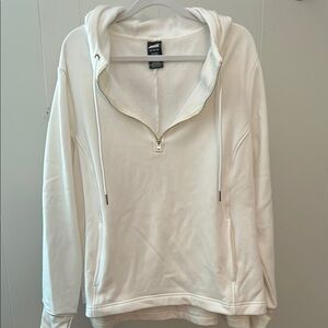 White Half-Zip Hoodie